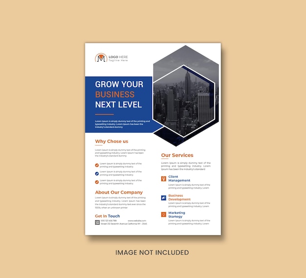 Vector modelo de diseño de folleto corporativo moderno de negocios o agencia digital