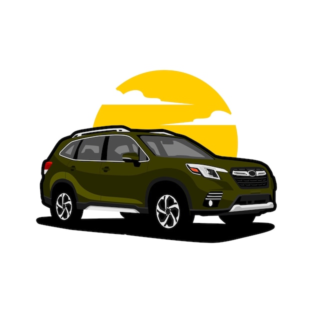 Vector modelo suv coche ilustración