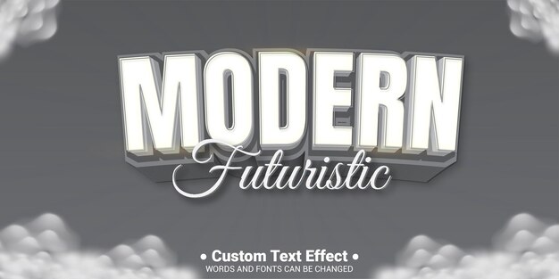 Vector moderno 3d efecto de texto realista