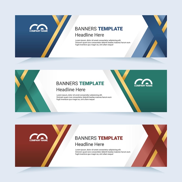 Vector moderno conjunto de coloridos banners abstractos para tarjetas y banners necesita ilustración vectorial