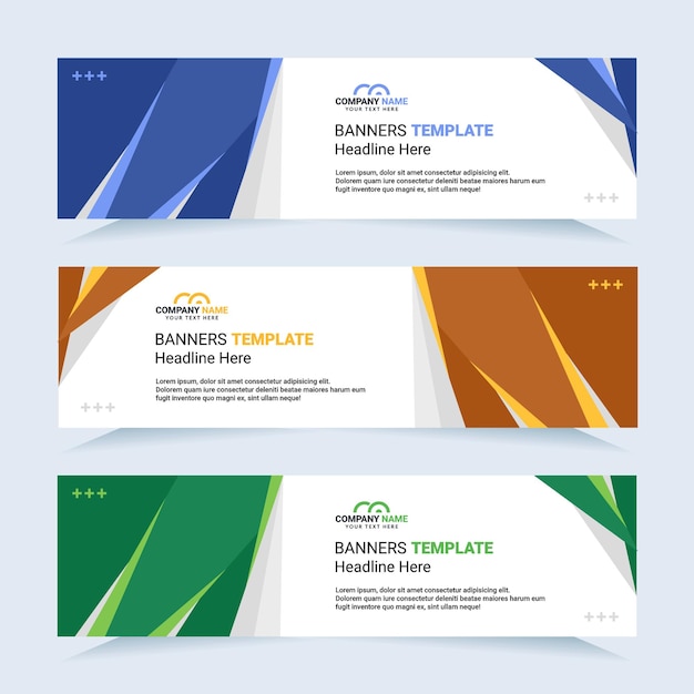 Vector moderno conjunto de coloridos banners abstractos para tarjetas y banners necesita ilustración vectorial