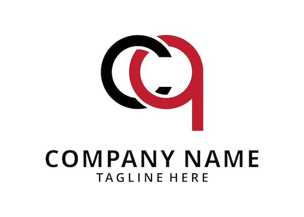 Vector moderno creativo de diseño de logotipo de letra CQ inicial