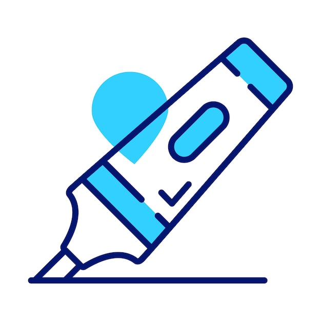 Vector moderno y hermoso de resaltador icono personalizable de marcador