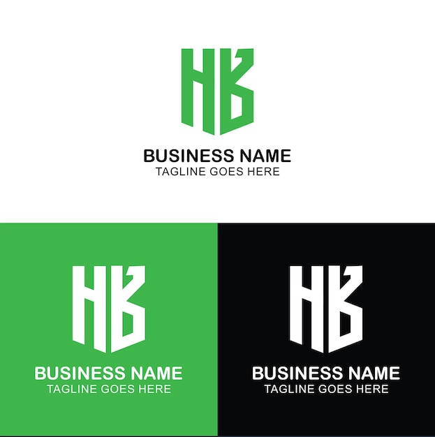 Vector moderno letra hb elegante logotipo abstracto