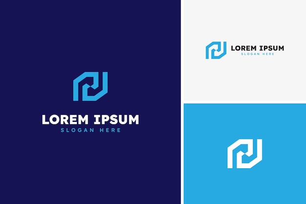 Vector moderno de la letra PV o N plantilla de diseño de logotipo de negocio inicial monograma