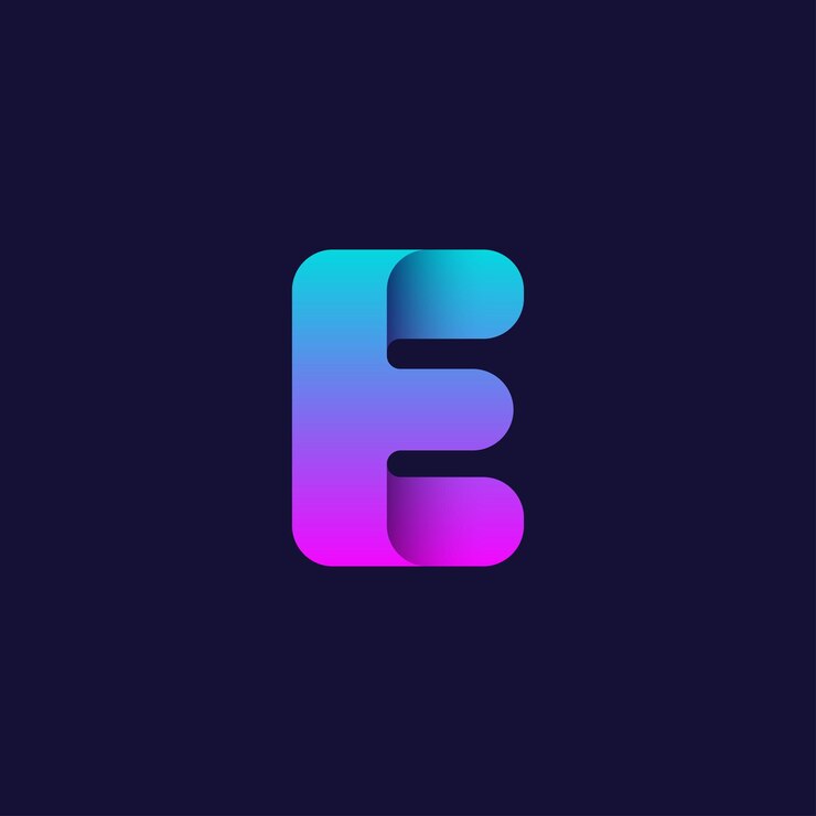 Vector vector moderno del logotipo de la letra e