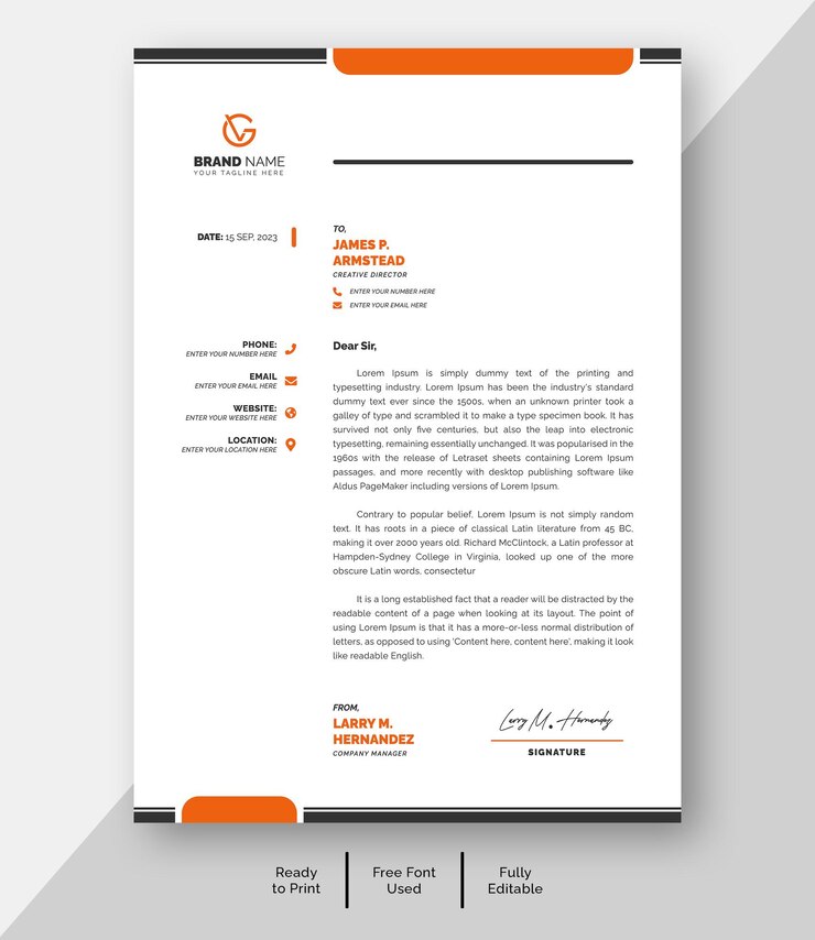 Vector vector moderno negocio y plantilla de membrete corporativo a4