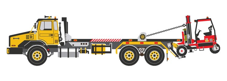 Vector de Moffet Truck, también conocido como Carretilla elevadora NonSemi Truck