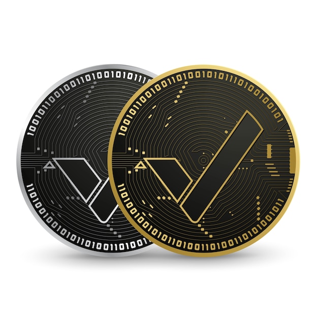 Vector de moneda digital de vertcoin