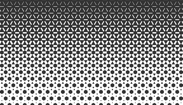 Vector vector monocromo de patrones sin fisuras repetición de fondo geométrico con gradiente de triángulo poligonal textura para sitio web telón de fondo papel tapiz tejido textil formas simples