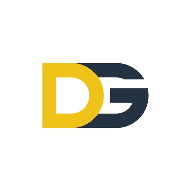 Vector de monograma del diseño del logotipo de la DG