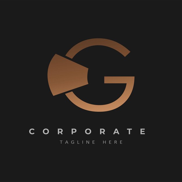 Vector de monograma de logotipo de diseño G inicial creativo