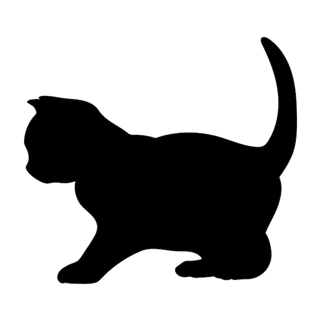 Vector del monograma del logotipo de las razas de gatos