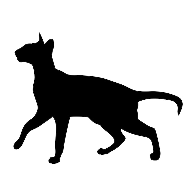 Vector de monograma del logotipo de las razas de siluetas de gatos