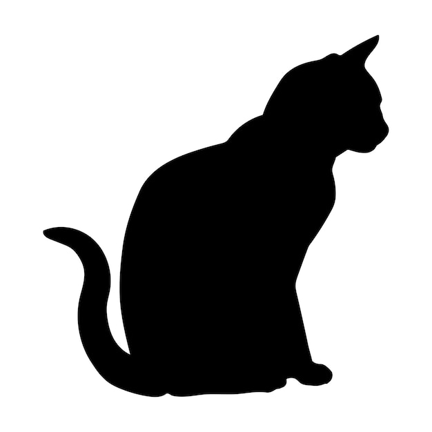 Vector de monograma del logotipo de las razas de siluetas de gatos