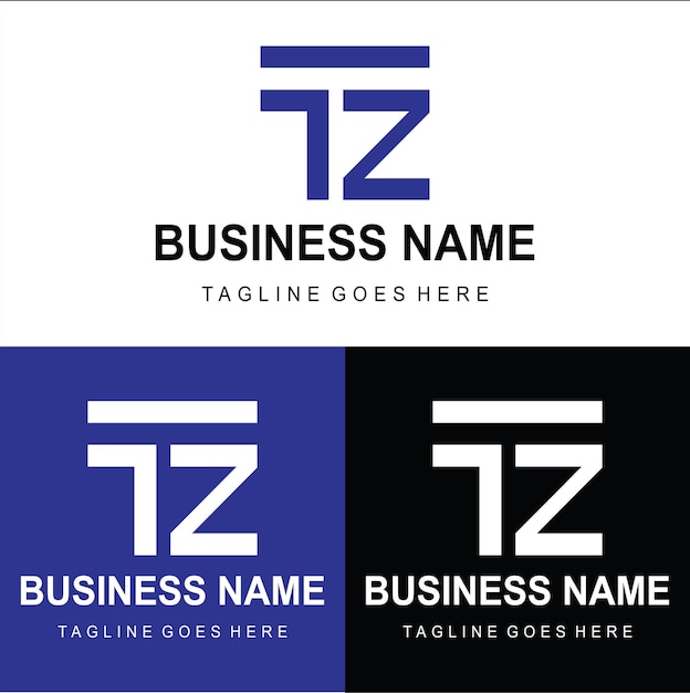 Vector el monograma del logotipo t z es adecuado para cualquier negocio asociado con las letras t y z