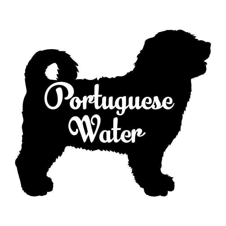 Vector vector de monograma de perro del logotipo de las razas de perros portugueses
