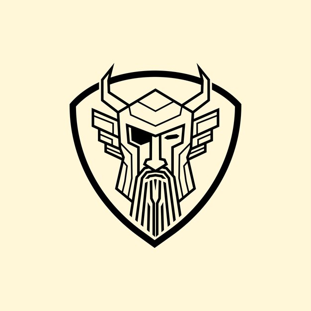 Vector monolina Vector de plantilla del logotipo de Odin