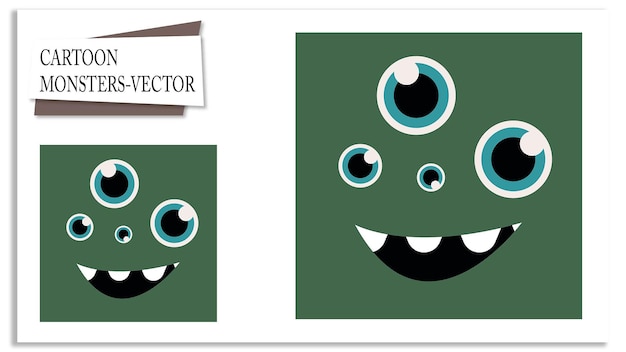 Vector de monstruos de dibujos animados