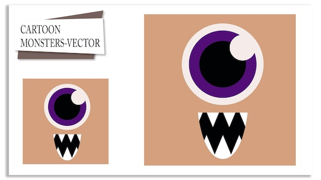 Vector de monstruos de dibujos animados