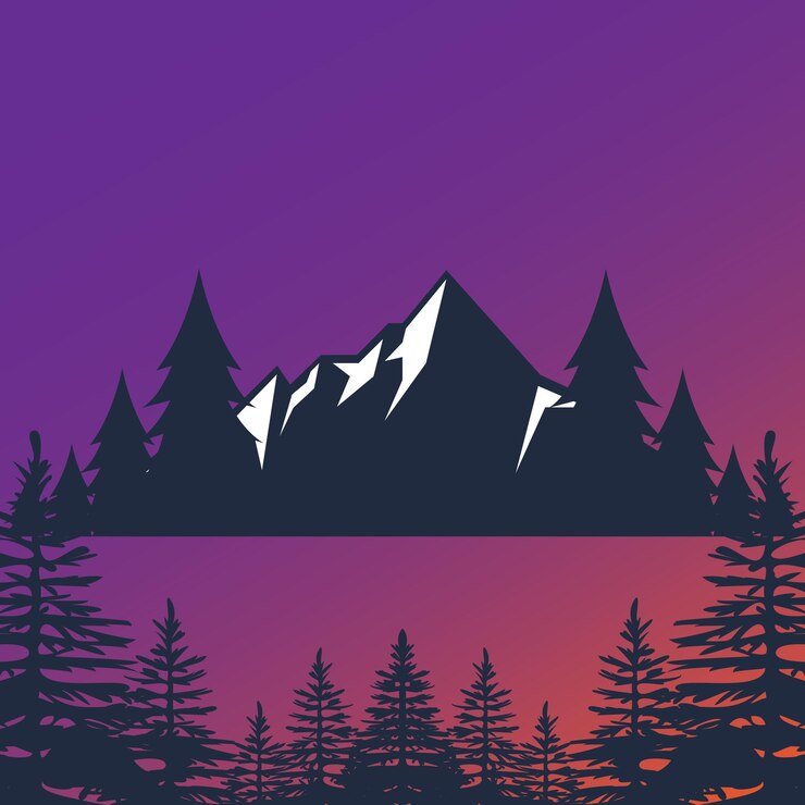 Vector de montaña Símbolos al aire libre aislados