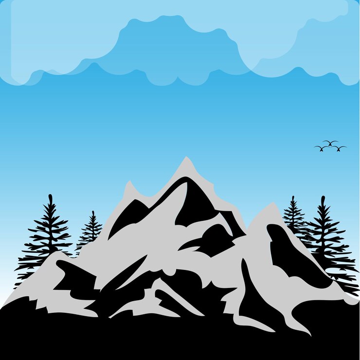 Vector de montaña Símbolos al aire libre aislados