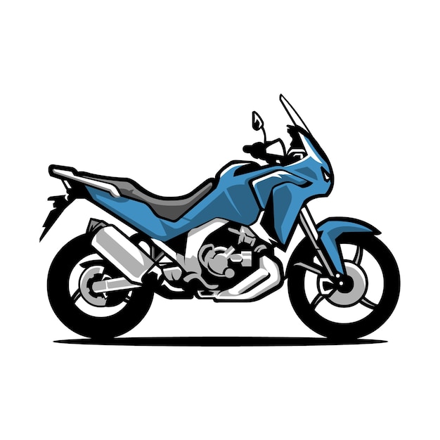 Vector de moto de aventura trail aislado