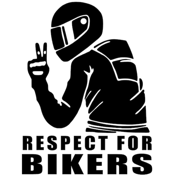 Vector, motocicleta respeto