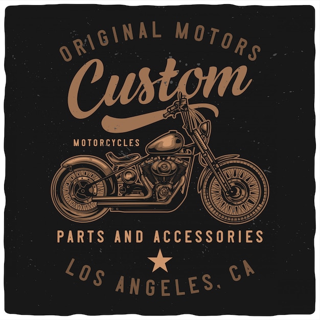 Vector motocicleta de la vendimia