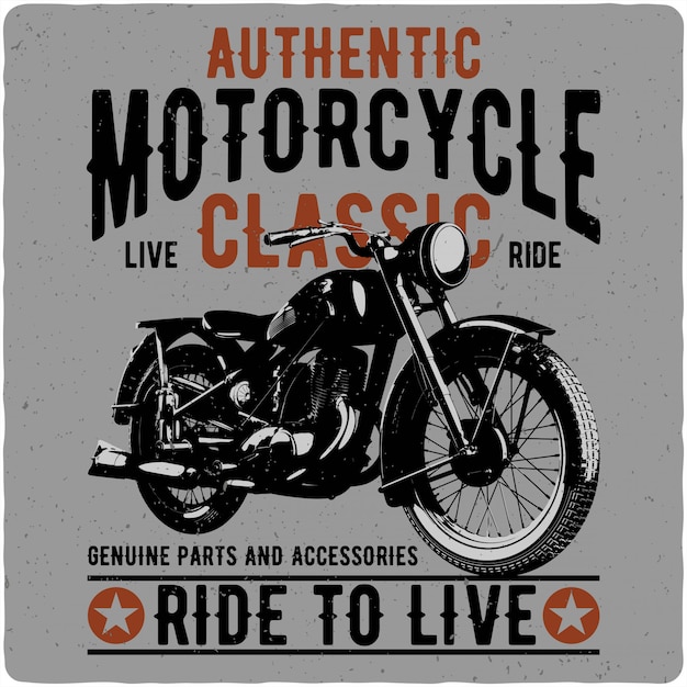 Vector motocicleta de la vendimia