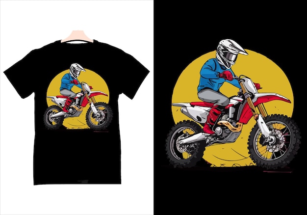 Vector motocicleta vintage para el diseño de camisetas