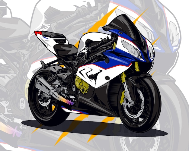 Vector de las motocicletas superbike