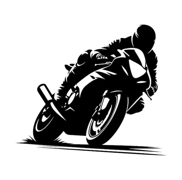 vector motociclista de carreras de motocicletas deportivas vector silueta