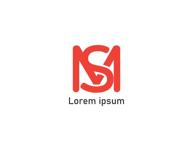 Vector ms logo diseño plantilla vector gráfico elemento de marca