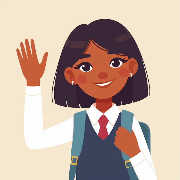 Vector de muchacha estudiante