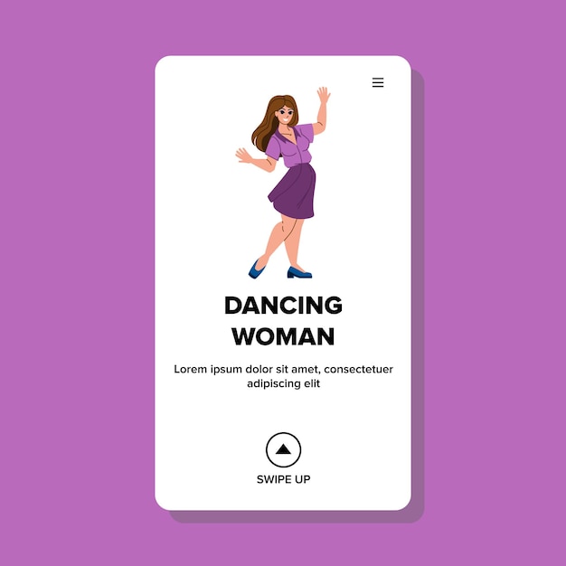 vector de mujer bailando