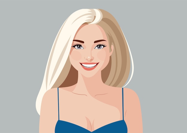 vector de una mujer hermosa