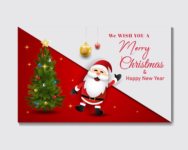 Vector muy hermosa plantilla de tarjetas de Feliz Navidad