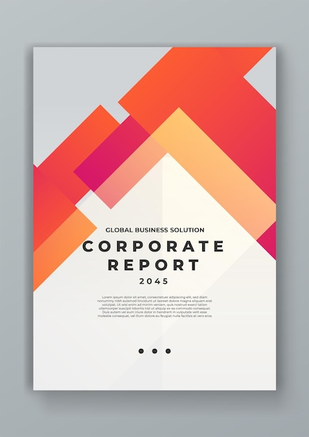Vector naranja blanco y rosado folleto moderno y minimalista plantilla de portada moderna corporativa para el informe anual plantilla vectorial de portada folletos presentaciones folleto revista tamaño a4