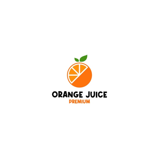 Vector naranja fruta logo diseño concepto ilustración idea