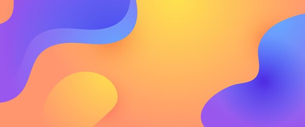 Vector naranja y púrpura váctero moderno abstracto simple estandarte con onda y elementos líquidos ilustración vectorial