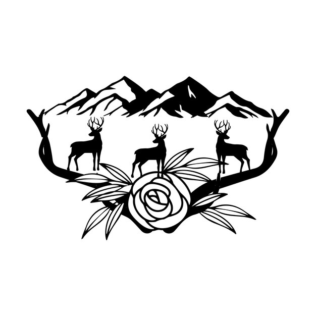 vector naturaleza y emblema del parque
