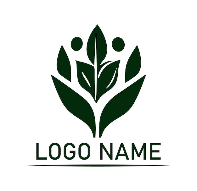 Vector de una naturaleza de logotipo orgánico