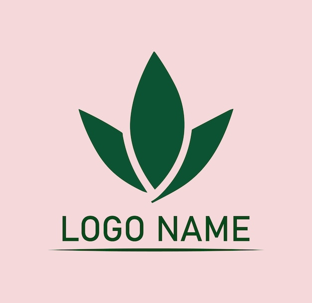 Vector de una naturaleza de logotipo orgánico