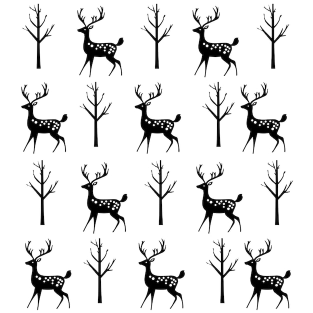 Vector de Navidad y feliz año nuevo de fondo con diseño de patrón de estilo retro