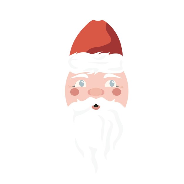 Vector de Navidad Santa Claus en fondo transparente blanco