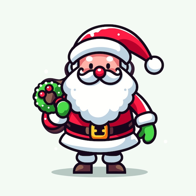 Vector Navidad Santa Claus con un saco de regalos