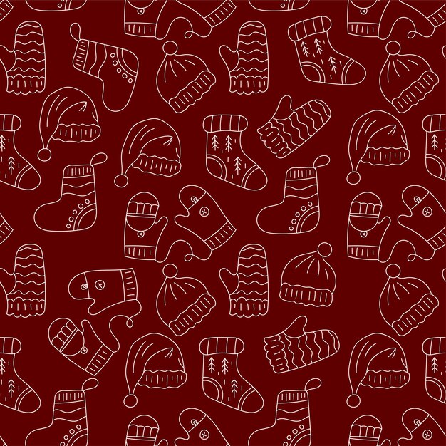 vector, navidad, seamless, patrón