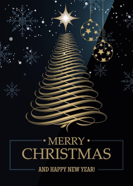 Vector Navidad tarjeta de felicitación de año nuevo2