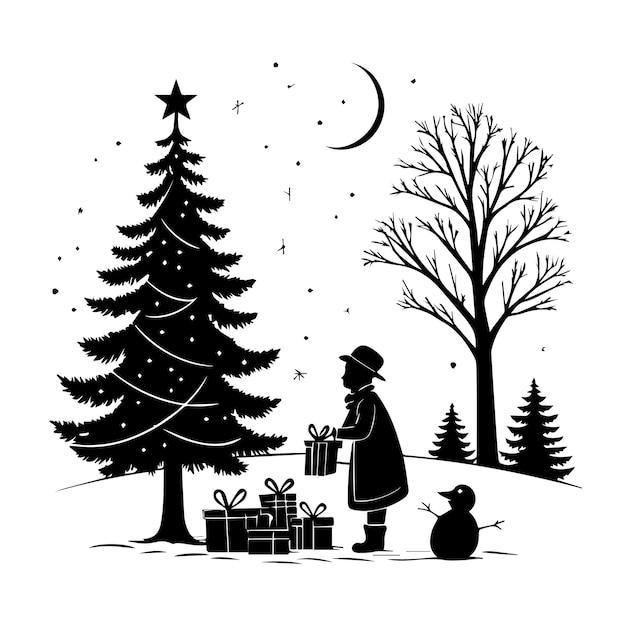 El vector de la Navidad
